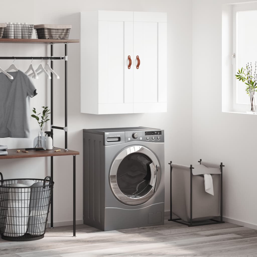 vægskab 69,5x34x90 cm konstrueret træ hvid