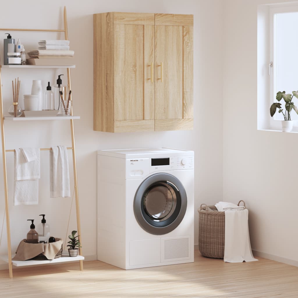 vægskab 69,5x34x90 cm konstrueret træ sonoma-eg