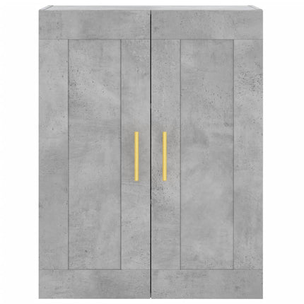 vægskab 69,5x34x90 cm konstrueret træ betongrå