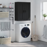 vægskab 69,5x34x90 cm konstrueret træ sort