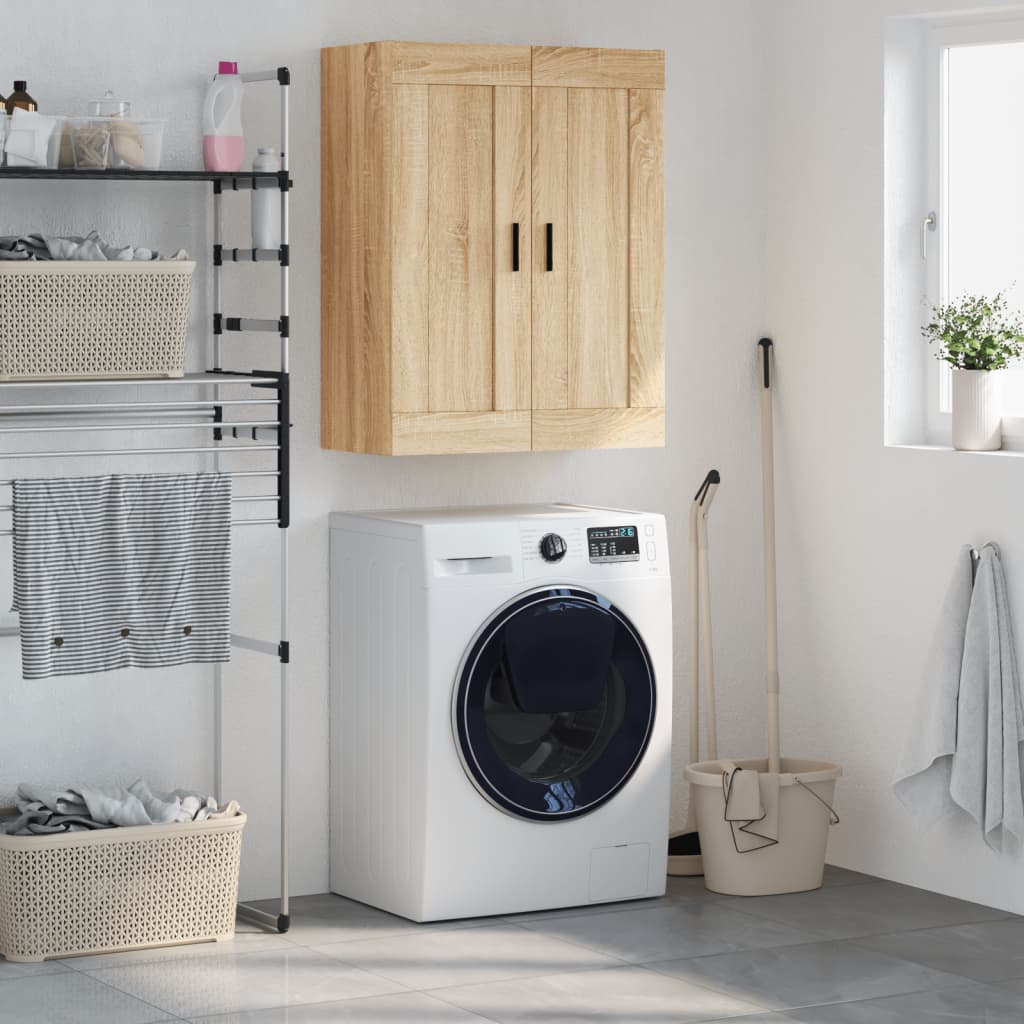 vægskab 69,5x34x90 cm konstrueret træ sonoma-eg