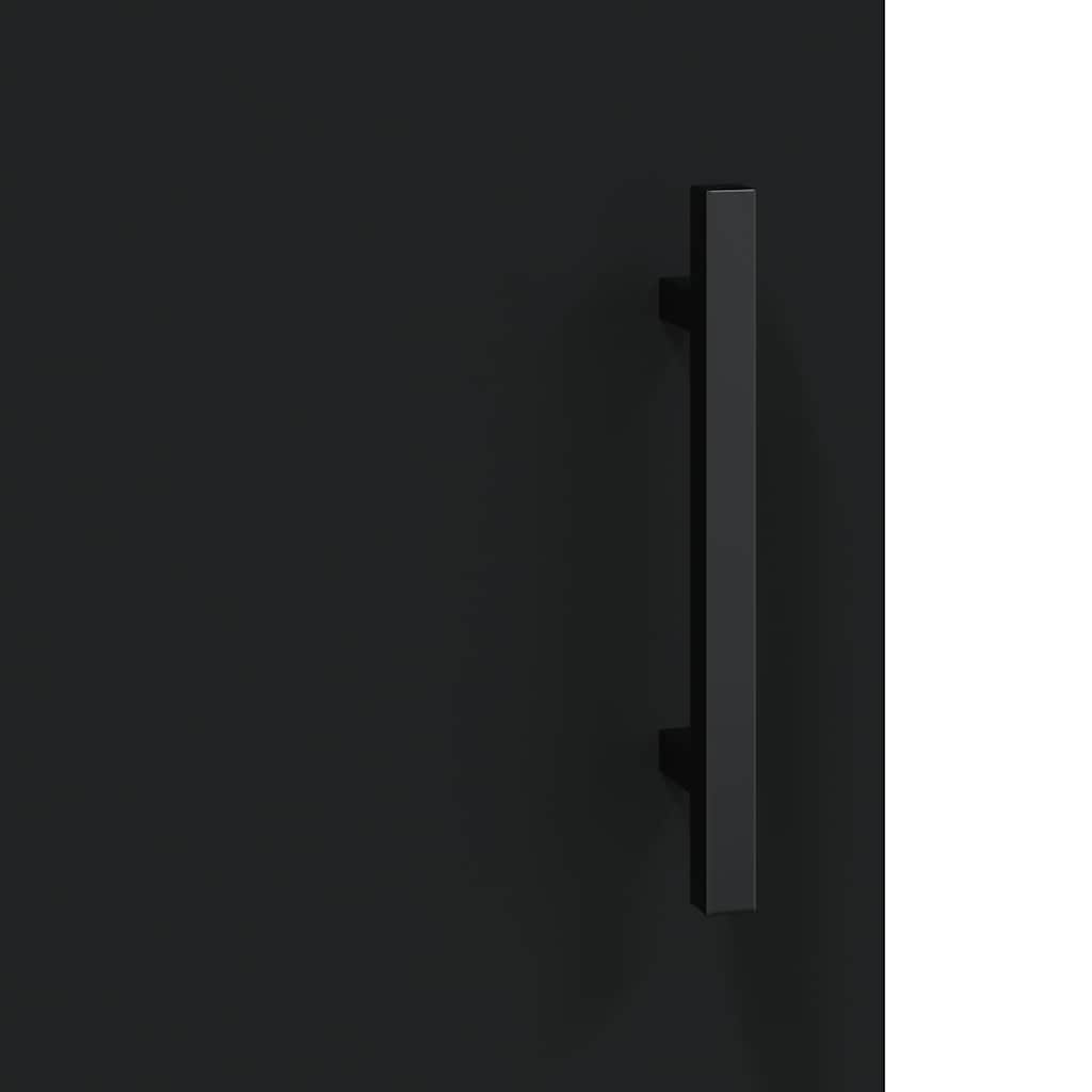 vægskab 69,5x34x90 cm konstrueret træ sort