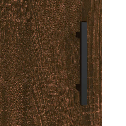 vægskab 69,5x34x90 cm konstrueret træ brun egetræsfarve