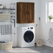 vægskab 69,5x34x90 cm konstrueret træ brun egetræsfarve