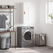 vægskab 34,5x34x90 cm konstrueret træ hvid højglans