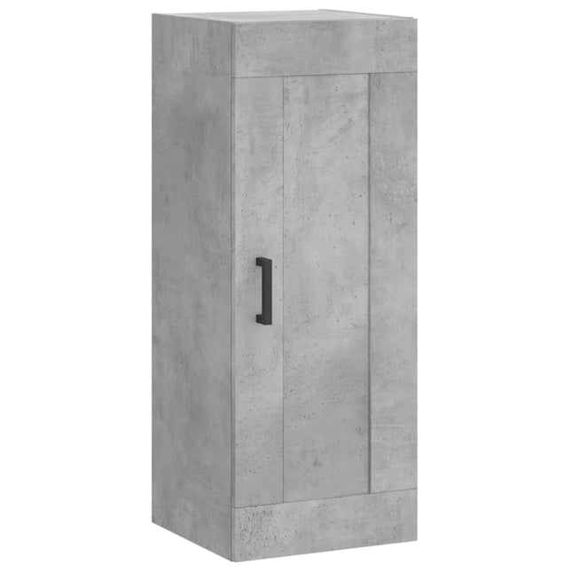 vægskab 34,5x34x90 cm konstrueret træ betongrå