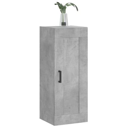 vægskab 34,5x34x90 cm konstrueret træ betongrå