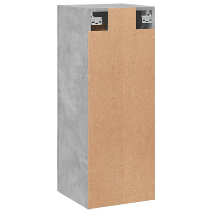 vægskab 34,5x34x90 cm konstrueret træ betongrå