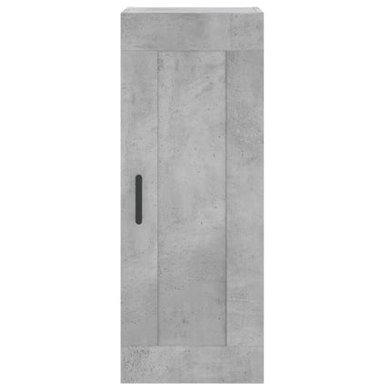 vægskab 34,5x34x90 cm konstrueret træ betongrå