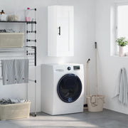 vægskab 34,5x34x90 cm konstrueret træ hvid højglans