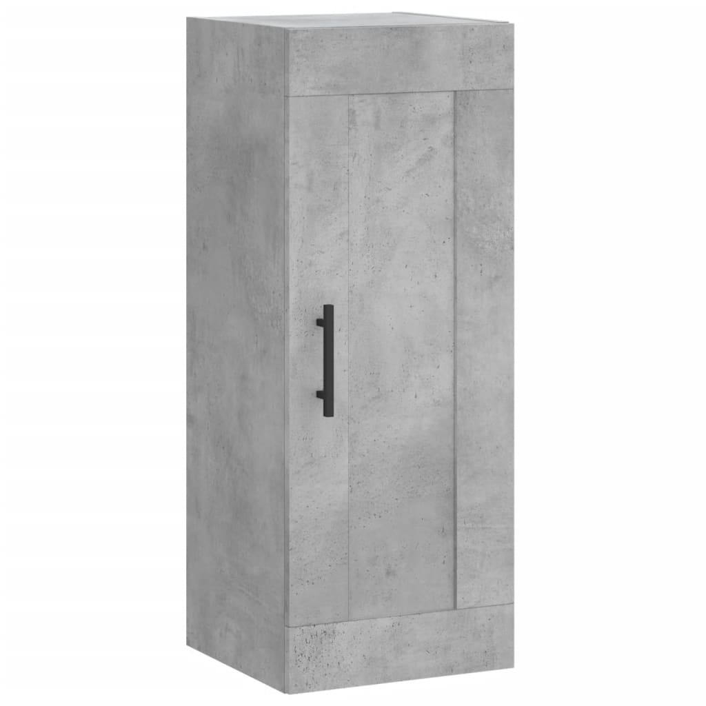 vægskab 34,5x34x90 cm konstrueret træ betongrå