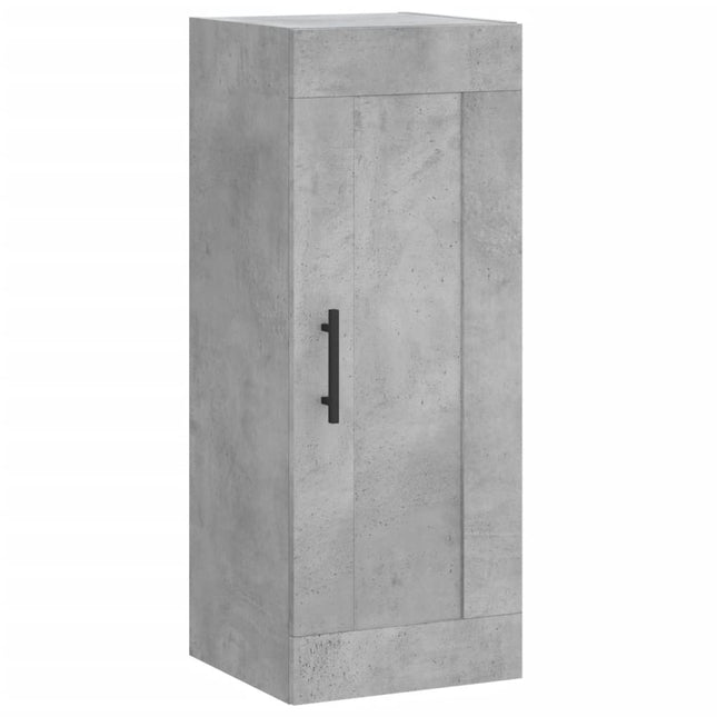 vægskab 34,5x34x90 cm konstrueret træ betongrå