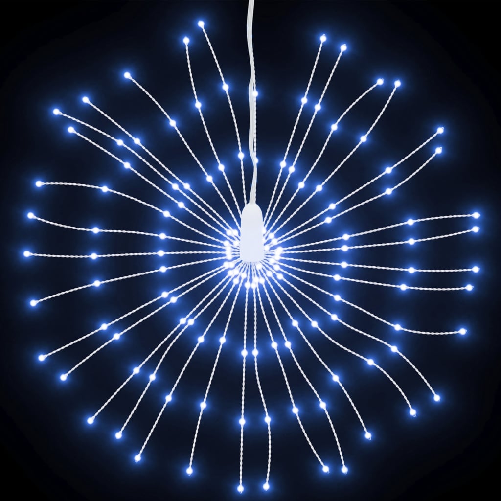 lysende starburst-dekoration 8 stk. 140 LED'er 17 cm kold hvid