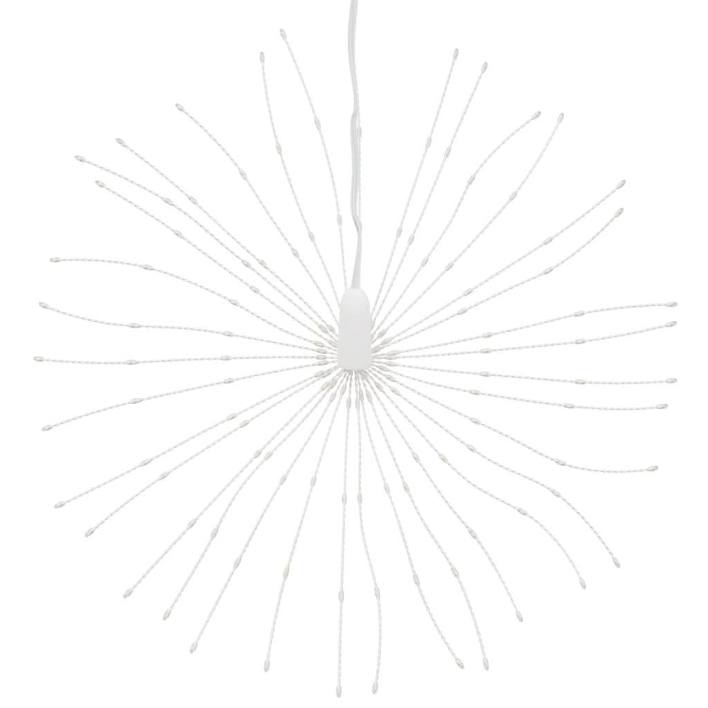 lysende starburst-dekoration 2 stk. 140 LED'er 17 cm blåt lys