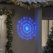 lysende starburst-dekoration 2 stk. 140 LED'er 17 cm blåt lys