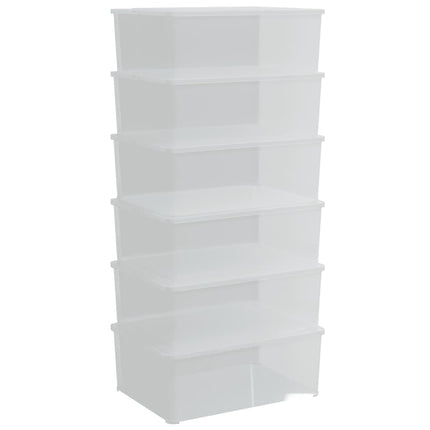 opbevaringsbokse 6 stk. 10 l stabelbare plast
