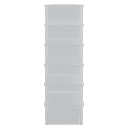 opbevaringsbokse 6 stk. 10 l stabelbare plast