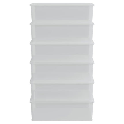 opbevaringsbokse 6 stk. 25 l stabelbare plast