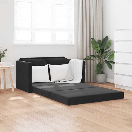 2-i-1 sovesofa 122x204x55 cm velour sort