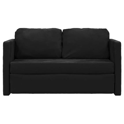 2-i-1 sovesofa 122x204x55 cm velour sort