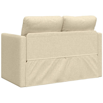 2-i-1 sovesofa 112x174x55 cm stof creme