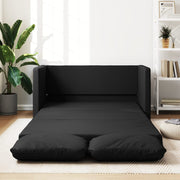 2-i-1 sovesofa 112x174x55 cm kunstlæder sort