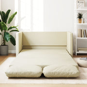 2-i-1 sovesofa 112x174x55 cm kunstlæder cremefarvet