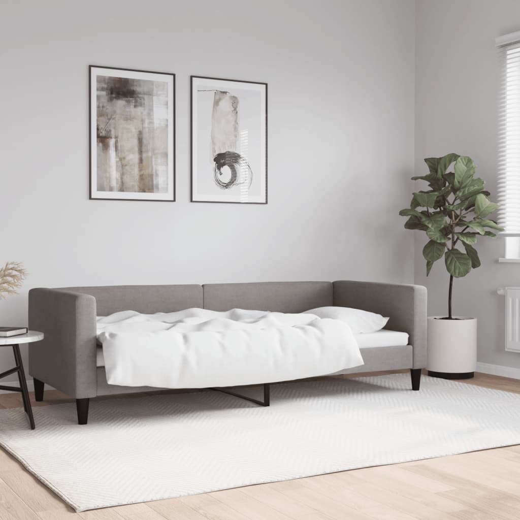 daybed 80x200 cm stof gråbrun