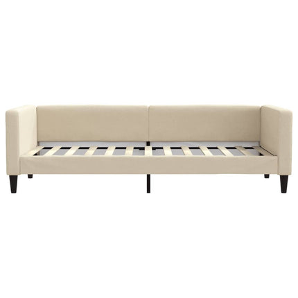 daybed 80x200 cm stof cremefarvet