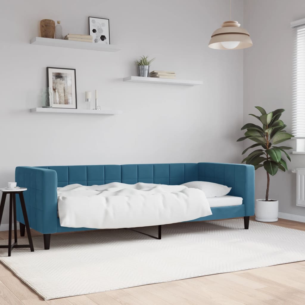 daybed 80x200 cm velour blå