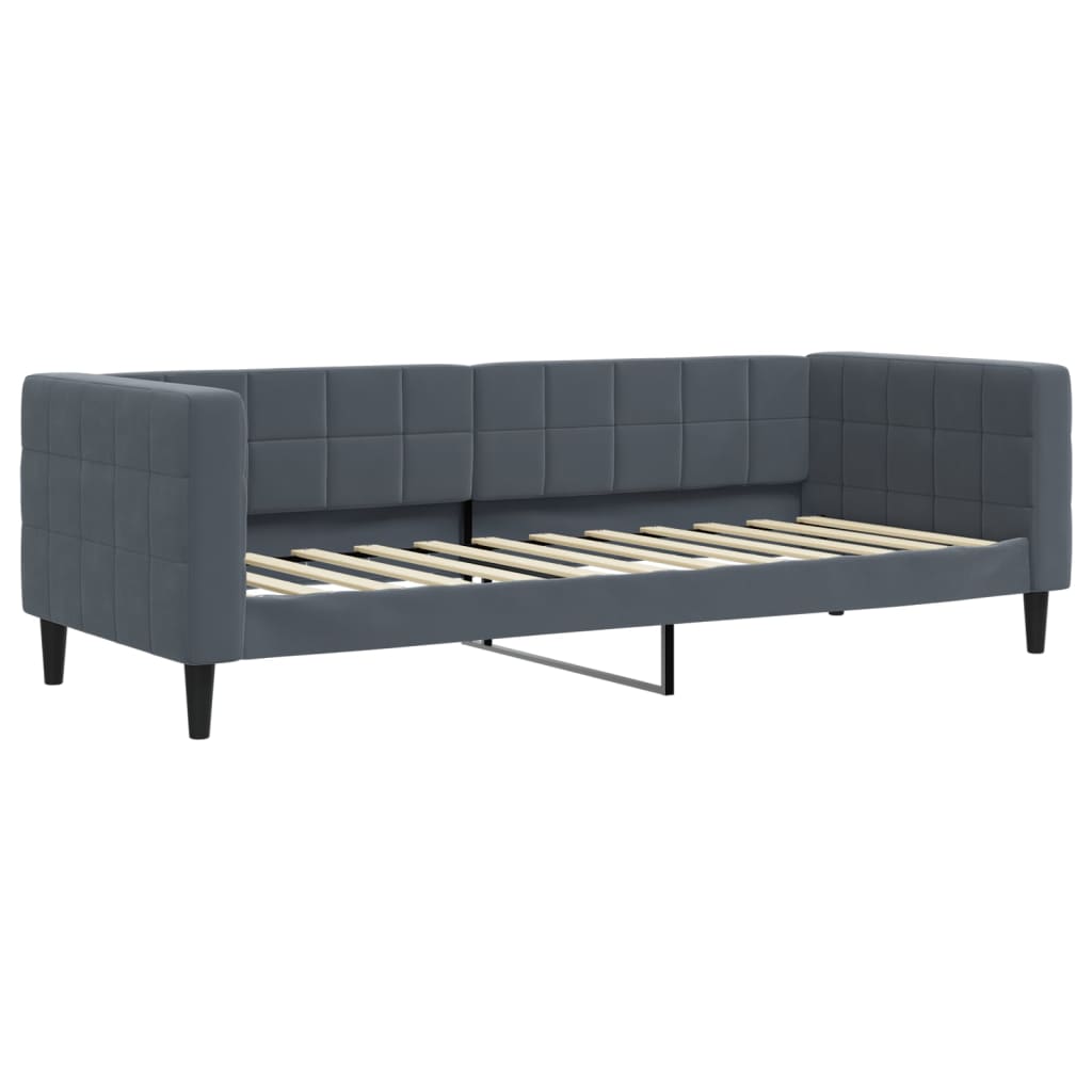 daybed 80x200 cm velour mørkegrå
