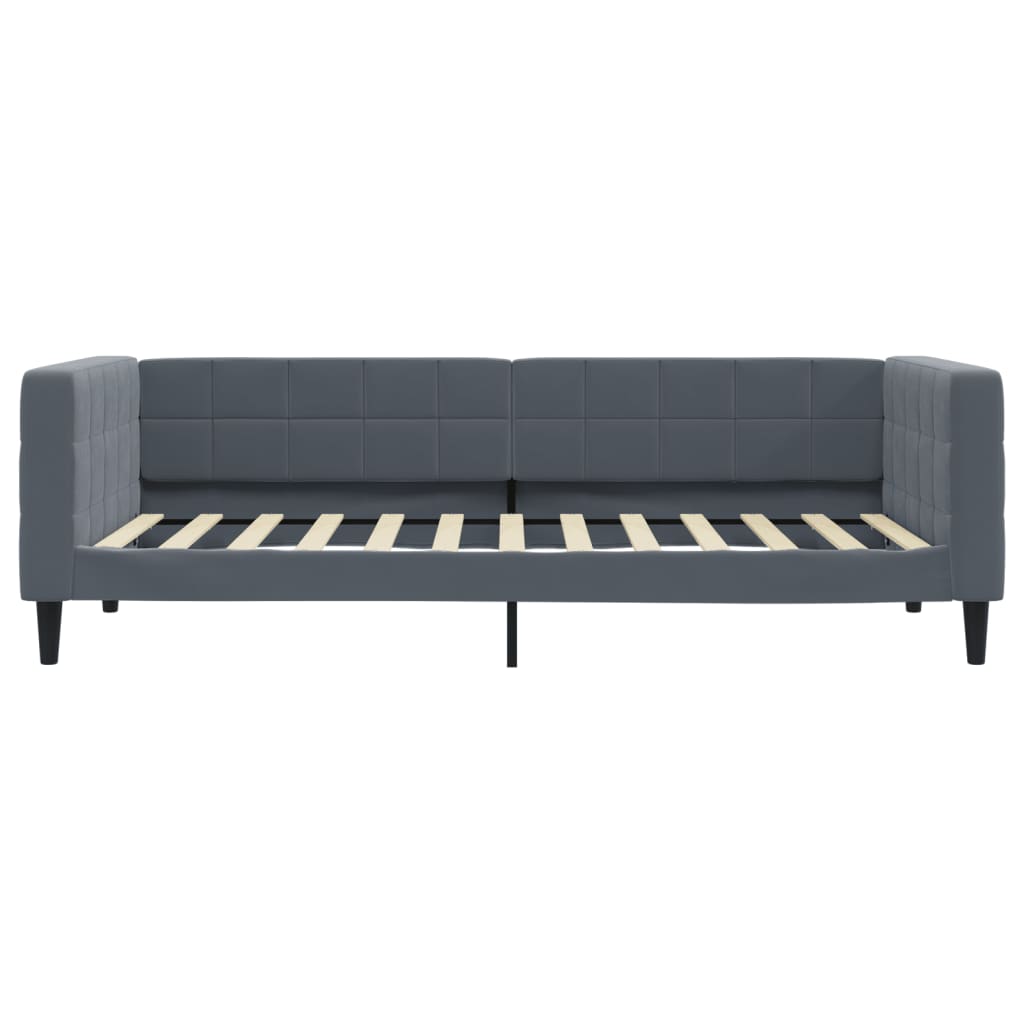 daybed 90x200 cm velour mørkegrå