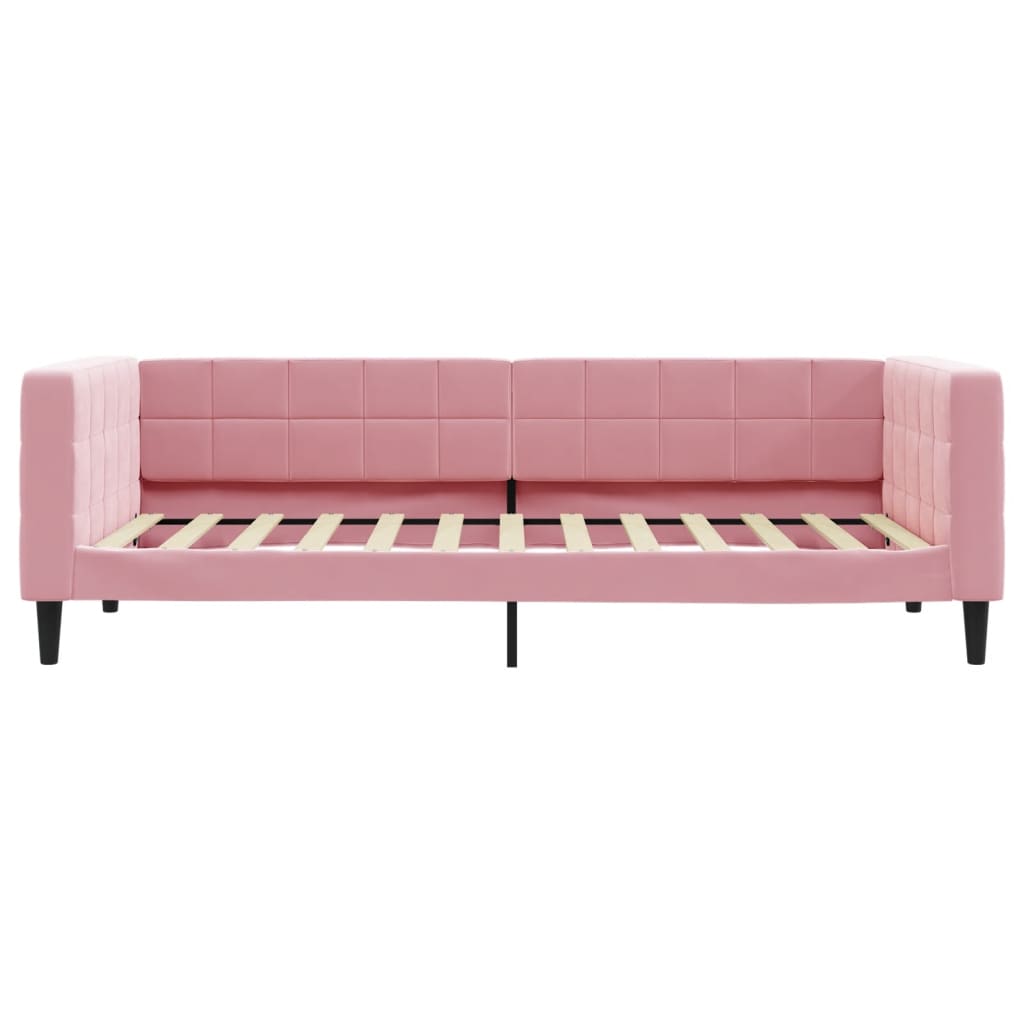 daybed 90x200 cm velour pink