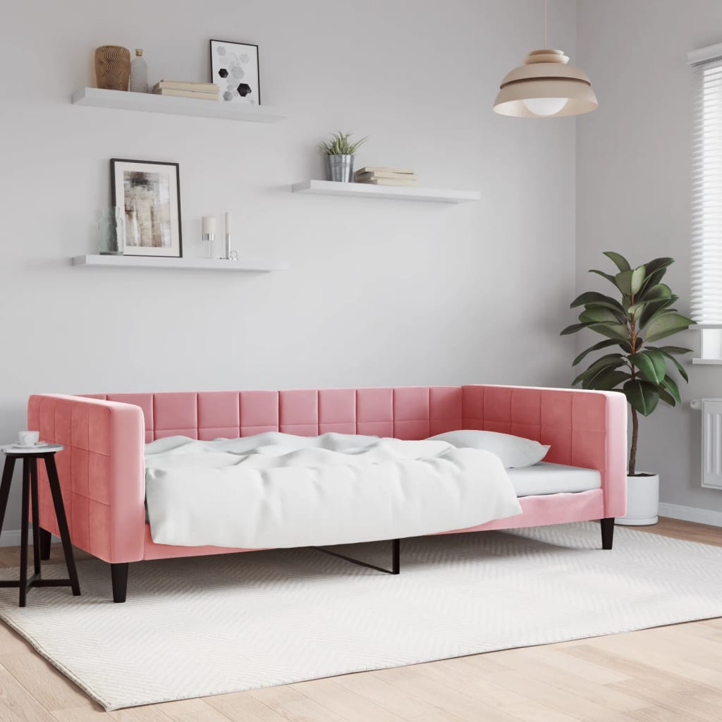 daybed 100x200 cm velour pink