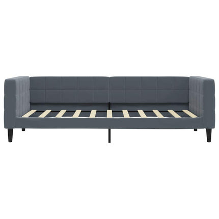 daybed 90x190 cm velour mørkegrå
