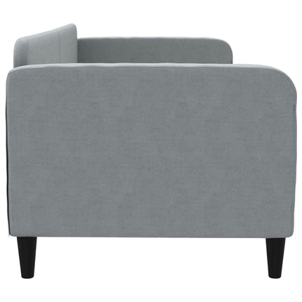 daybed 80x200 cm stof lysegrå