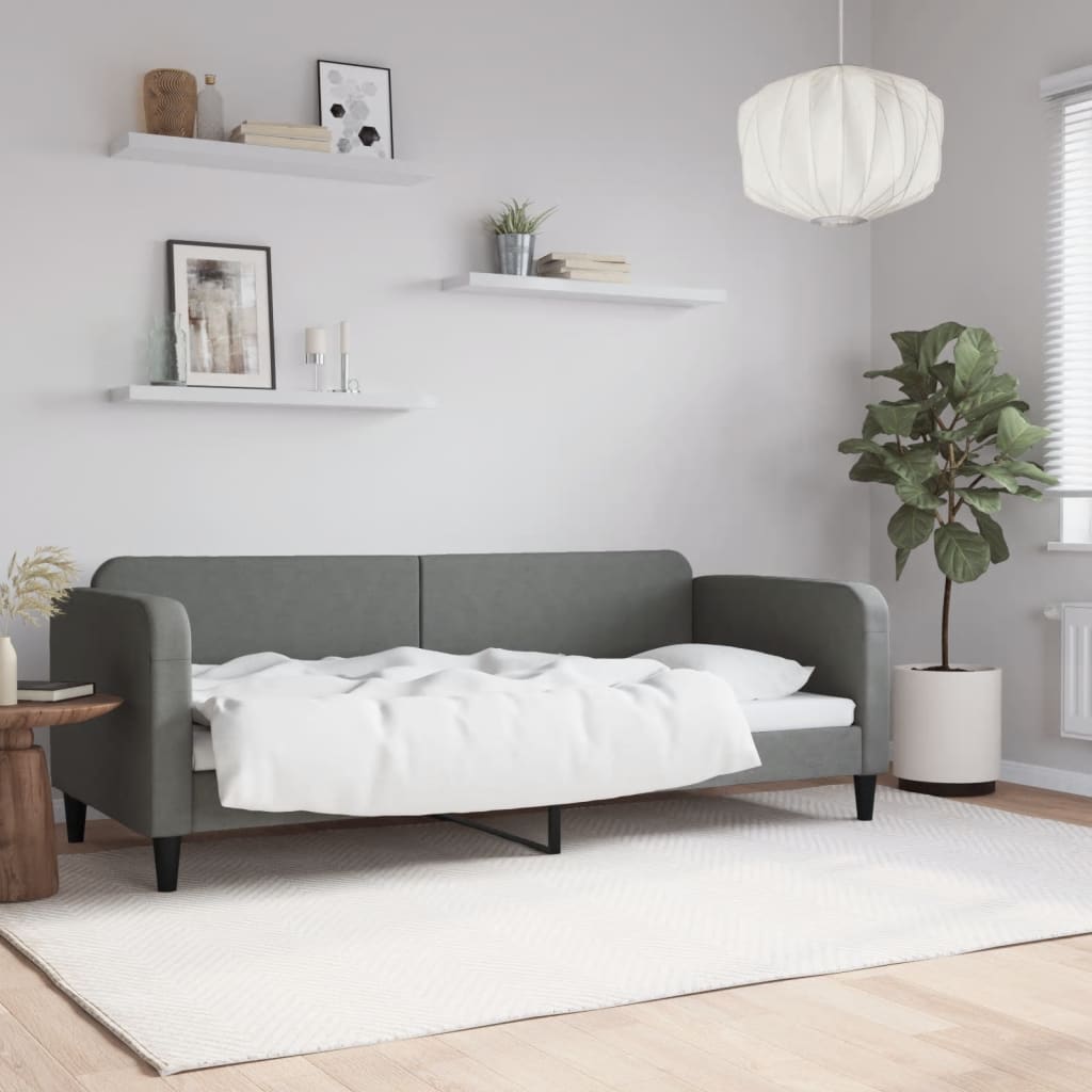 daybed 80x200 cm stof mørkegrå billede