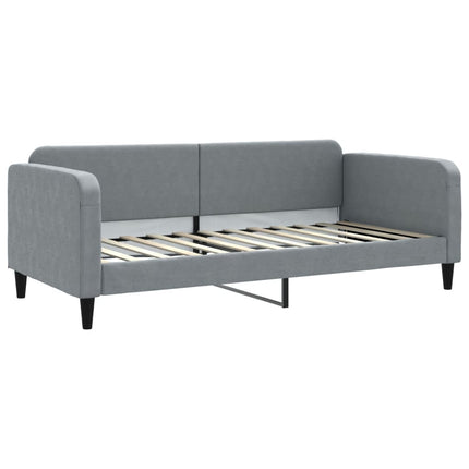 daybed 90x200 cm stof lysegrå