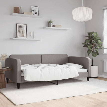 daybed 100x200 cm stof gråbrun
