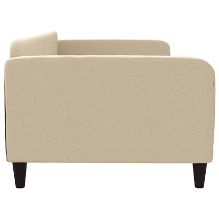 daybed 100x200 cm stof cremefarvet