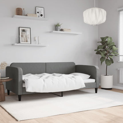 daybed 90x190 cm stof mørkegrå