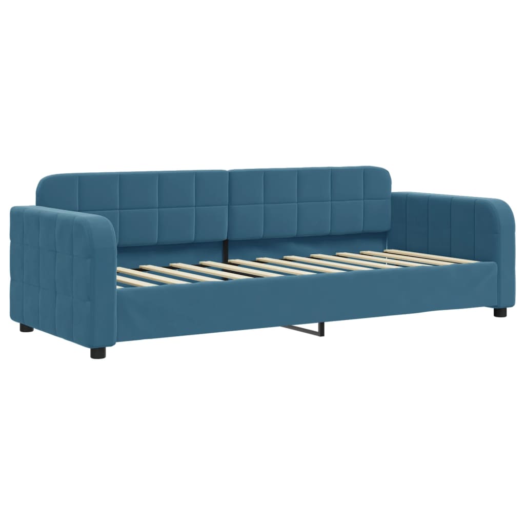 daybed 80x200 cm velour blå
