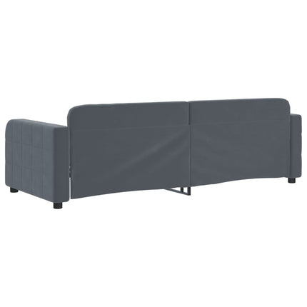daybed 80x200 cm velour mørkegrå