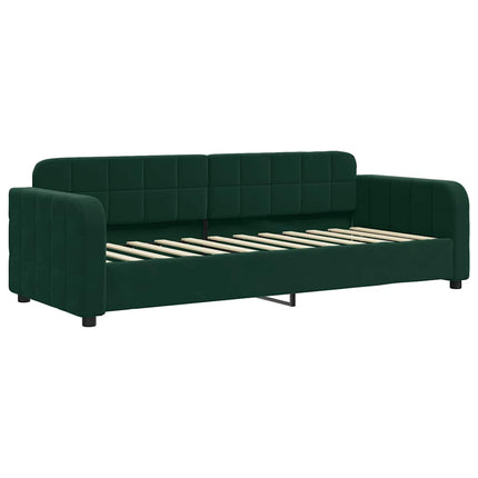 daybed 80x200 cm velour mørkegrøn