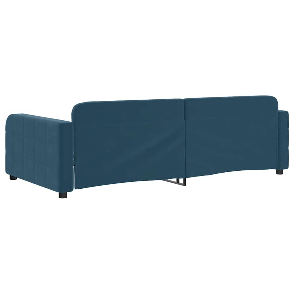daybed 90x200 cm velour blå