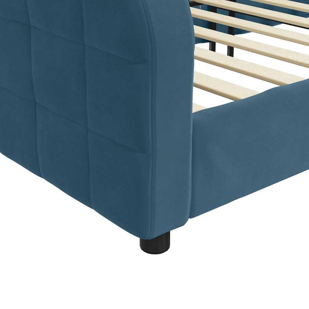 daybed 90x200 cm velour blå