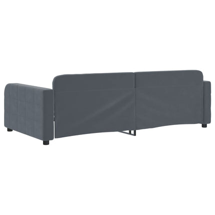 daybed 100x200 cm velour mørkegrå