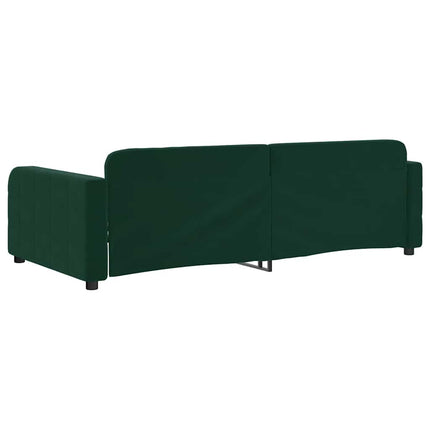 daybed 100x200 cm velour mørkegrøn