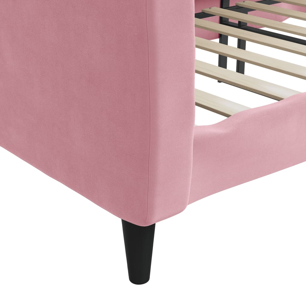 daybed 80x200 cm velour pink