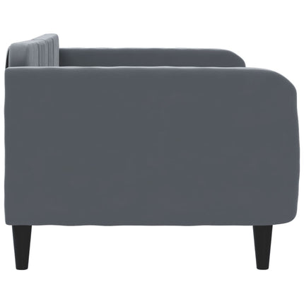 daybed 90x200 cm velour mørkegrå